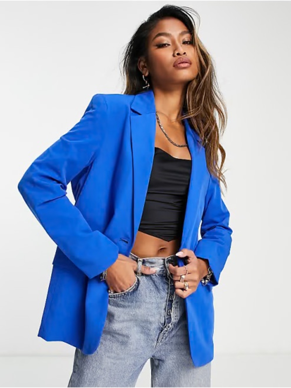 Bershka Electric Blue Women's Blazer